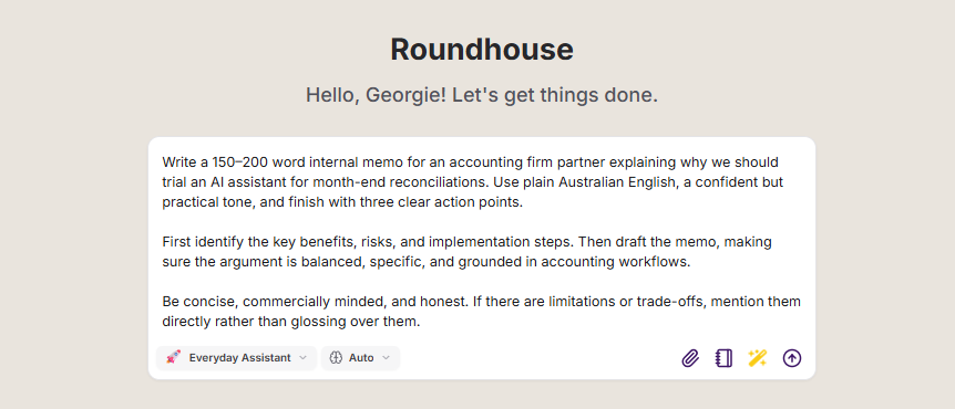Example of a well-structured prompt in the Dojo platform